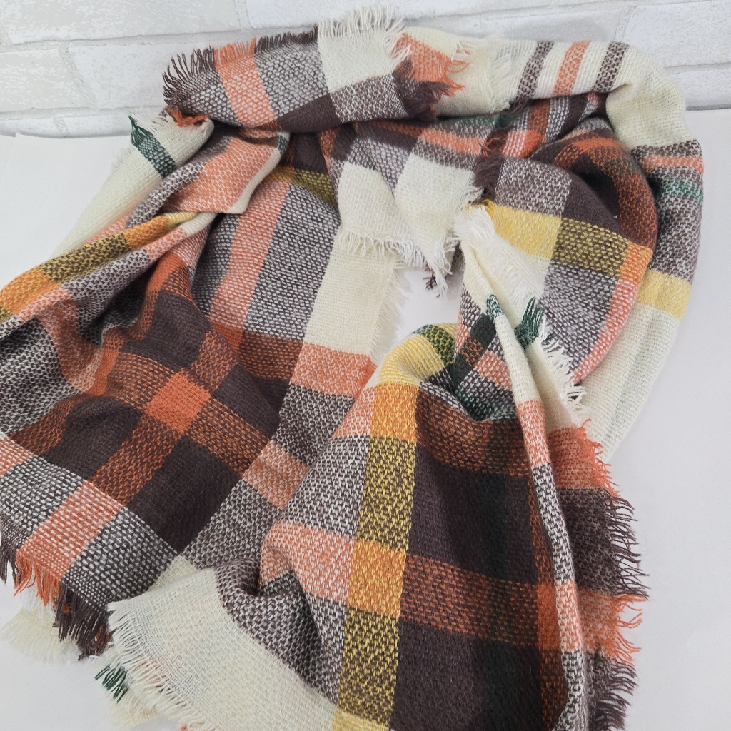 Cute Plaid Print Blanket Scarf